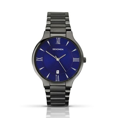 Men's gunmetal blue watch 1140.28